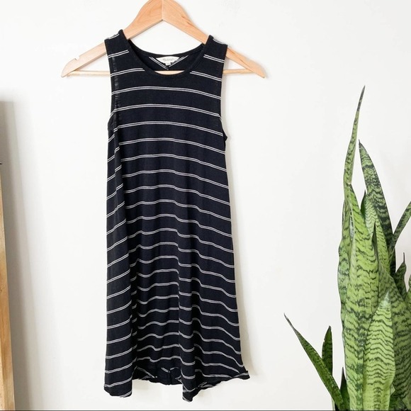 Madewell Highpoint Tank Dress in Hosta Stripe black/white size XS - Picture 4 of 8